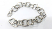 Silver Bracelet Components Antique Silver Plated Bracelet Chain, Findings,12 mm  G2197