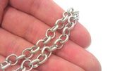 Silver Bracelet Chain Component Silver Plated Bracelet Chain, Findings,8 mm  G2199
