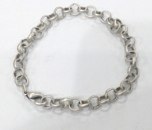 6 mm Silver Plated Bracelet Chain, Findings, G2205