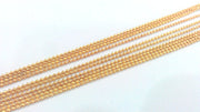 Gold Plated Ball Chain (1.2mm) 1 Meter - 3.3 Feet    , Gold Plated Brass  G2170