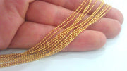 Gold Plated Ball Chain (1.2mm) 1 Meter - 3.3 Feet    , Gold Plated Brass  G2170