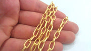 Gold Plated Large Chain (11x6mm) 1 Meter - 3.3 Feet  G12042
