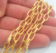 Gold Plated Large Chain (11x6mm) 1 Meter - 3.3 Feet  G12042