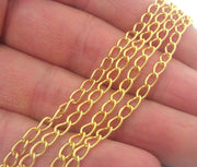 Gold Plated  Chain  1 Meter - 3.3 Feet  (5x3mm)  G2176