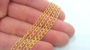 Gold Plated  Chain  1 Meter - 3.3 Feet  (5x3mm)  G2176
