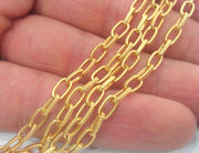 Gold Plated Chain 1 Meter - 3.3 Feet  (7x4mm)  G9536