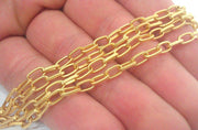 Gold Plated Chain 1 Meter - 3.3 Feet  (7x4mm)  G9536