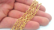 Gold Plated Chain 1 Meter - 3.3 Feet  (7x4mm)  G9536