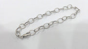 Silver Plated Bracelet Chain, Findings, 8x6 mm G2203