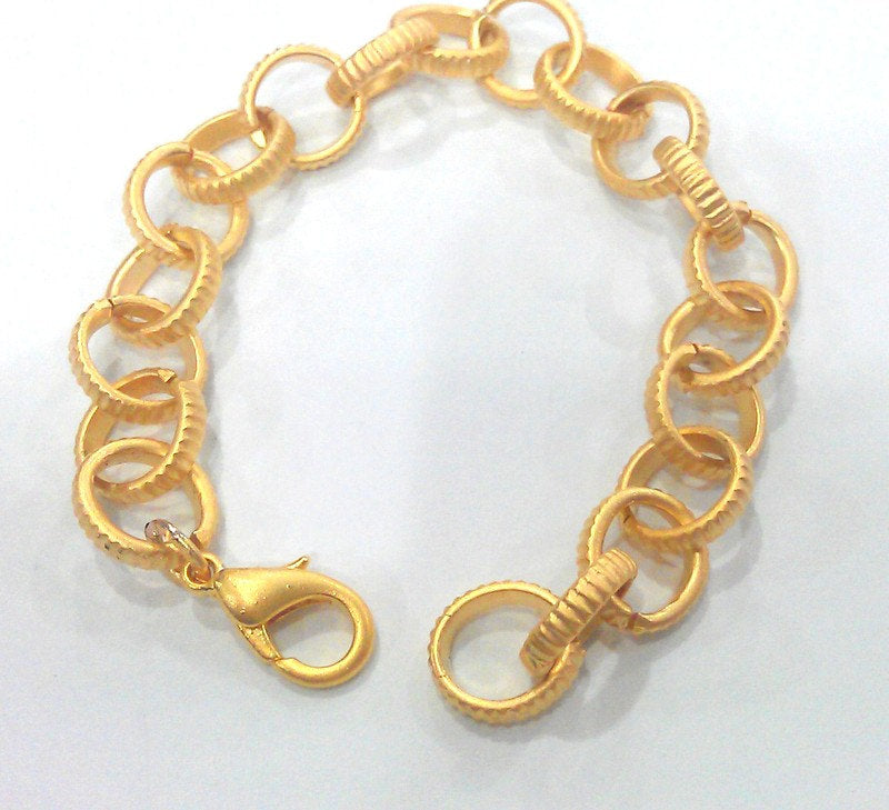 Bracelet Chain  Findings, 12 mm   Gold Plated Chain G2210