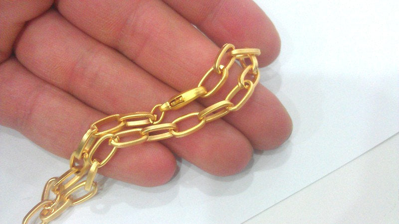 Gold Plated Bracelet Chain, 11x7 mm  G2211