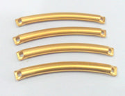 8 Pcs (35x4 mm) Gold Plated Brass Connector with Double Holes  G2217