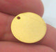 6 Gold Round Charms ,Gold Plated Brass  (16 mm)  G2223