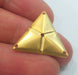4 Triangle Connector Gold Plated Brass  (22 mm)   G2228