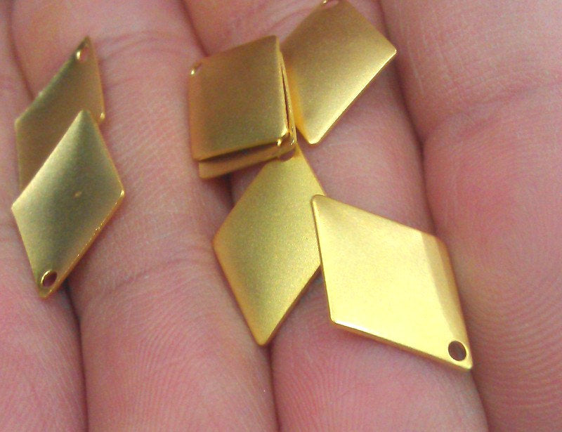 10 Gold Charms Gold Plated Brass  Charms 10 Pcs (18x13 mm)  G10811