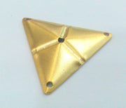 4 Triangle Connector Gold Plated Brass  (22 mm)   G2228