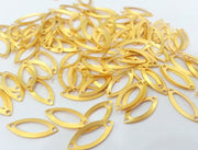 20 Gold Plated Brass Oval Connector , Charms (16x8 mm)  G2255