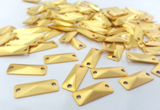 10 Gold Connector Gold Plated Brass Connector , Findings 10 Pcs (16x7 mm) G2256