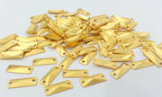 10 Gold Connector Gold Plated Brass Connector , Findings 10 Pcs (16x7 mm) G2256