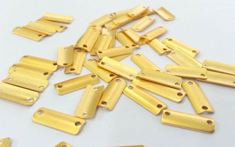 10 Pcs (16x6 mm) Gold Plated Brass Connector , Findings  G2260