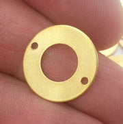 8 Pcs (16 mm) Gold Plated Brass Connector with Double Holes  G2267