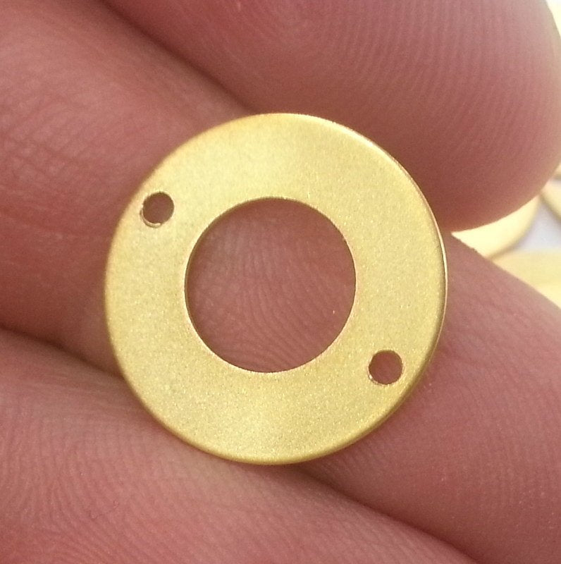 8 Pcs (16 mm) Gold Plated Brass Connector with Double Holes  G2267