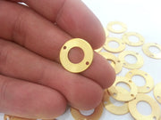 8 Pcs (16 mm) Gold Plated Brass Connector with Double Holes  G2267