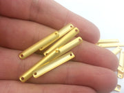 10 Pcs (25x4 mm) Gold Plated Brass Connector , Charms  G2269