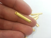 10 Pcs (25x4 mm) Gold Plated Brass Connector , Charms  G2269