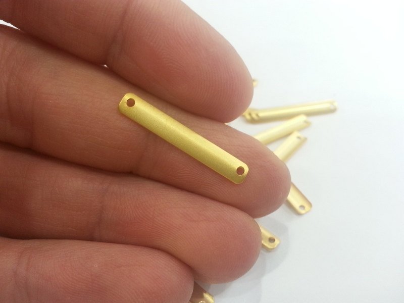 10 Pcs (25x4 mm) Gold Plated Brass Connector , Charms  G2269