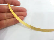 150x6 mm Gold Plated Brass Necklace Pendant , Connector with Three Holes  G2273