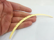 150x6 mm Necklace Pendant , Connector with Thirteen Holes   Gold Plated Brass G2274