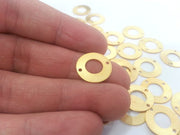 8 Pcs (16 mm) Gold Plated Brass Connector with Double Holes  G2267
