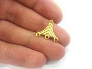 10 Pcs (18x15 mm) Gold Plated Brass Connector , Charms G2285