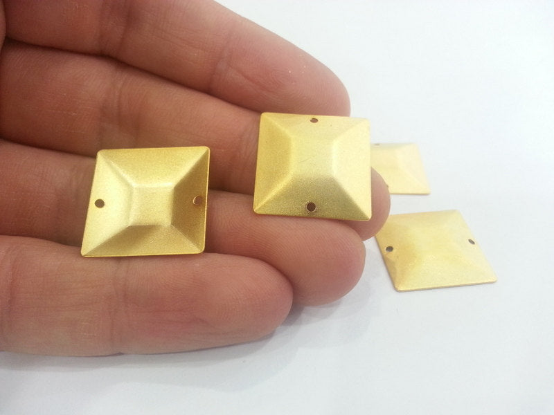 4 Gold Connector Findings Matt Gold Brass Connector (20 mm) G2294
