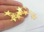 10 Pcs (15 mm) Star Charms  , Gold Plated Brass G2296