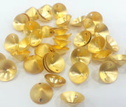 10 Pcs (10 mm) Gold Plated Brass Connector with Double Holes  G2297