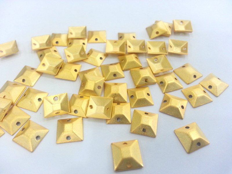 Gold Findings Gold Plated Brass Connector 10 Pcs (10 mm) , Charms G2282