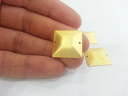 4 Gold Connector Findings Matt Gold Brass Connector (20 mm) G2294