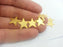 10 Pcs (15 mm) Star Charms  , Gold Plated Brass G2296