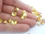 10 Pcs (10 mm) Gold Plated Brass Connector with Double Holes  G2297