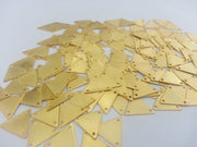 10 Pcs (14 mm)  Triangle Charms, Gold Plated Brass  G2298