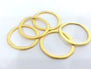 4 Gold Circle Finding Gold Plated Ring Round 4 Pcs. (29 mm)  G9186