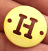 Letter Charms H  Charm, Double Holes Gold Plated Brass 20mm  G2303
