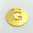 Gold Charms Letter G Charm,  Gold Plated Brass 20mm   G2338