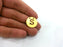 20mm   Letter S  Pendant Gold Plated Brass  G2341