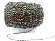 10 Meters-33 Feet  (3x2 mm.) Antique Chain , Gold and Black ,  Brass Soldered Cable  Chain G2349