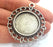 Antique Silver Plated Blank, Cabochon Base, Mountings  (22mmBlank)  G12144