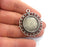 Antique Silver Plated Blank, Cabochon Base, Mountings  (22mmBlank)  G12144