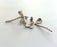 2 Dragonfly Charms Antique Silver Plated Brass (22x20 mm)  G13679